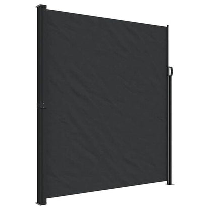 333442 - VIDAXL Tendë anësore e tërheqshme, e zezë 220x300 cm