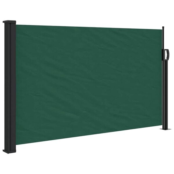 291291 - VIDAXL Tendë anësore e tërheqshme, jeshile e errët 120x500 cm
