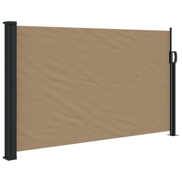 334227 - VIDAXL Tendë anësore e tërheqshme, ngjyrë taupe 120x600 cm