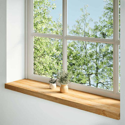 244645 - VIDAXL Praga Dritaresh 2 copë Kafe e Çelët 110x25x2 cm Dru i Masturbuar Lisi