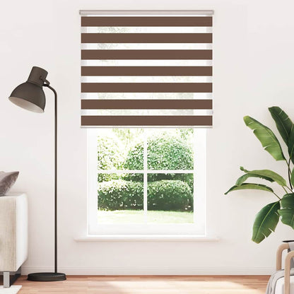 265311 - VIDAXL Perde Zebra Kafe 135x230 cm Poliester