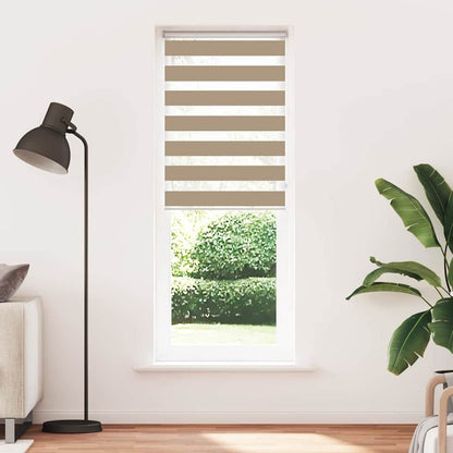 280343 - VIDAXL Perde Zebra Ngjyrë Kafe Rërë 70x230 cm, Gjerësia e pëlhurës 65,9 cm, Poliester