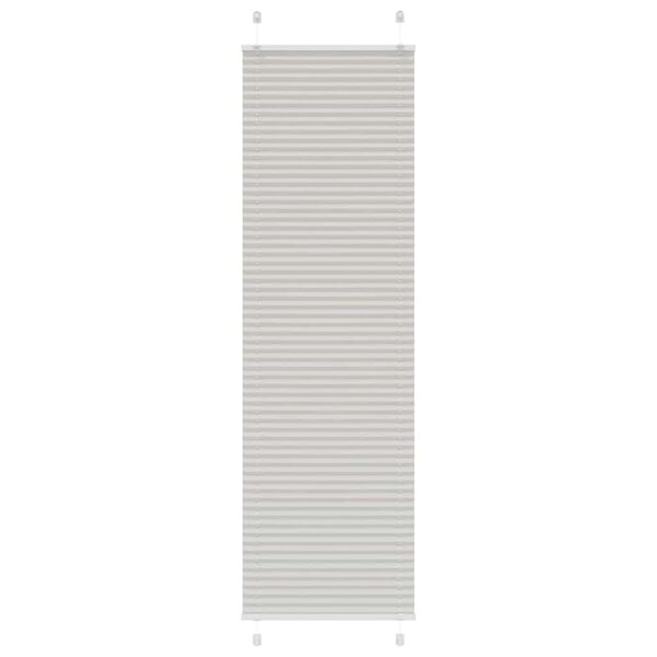244672 - VIDA XL Perde e Plisuar Gri e Çelët 65x200 cm, Gjerësia e Pëlhurës 64,4 cm, Poliester