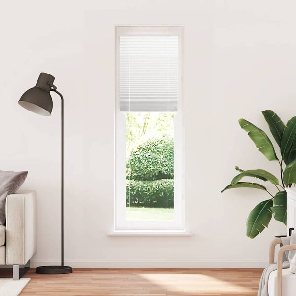 244674 - VIDA XL Perde e Plisuar e Bardhë 65x200 cm, Gjerësia e Pëlhurës 64,4 cm, Poliester