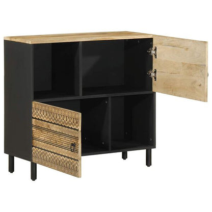 244685 - VIDA XL Bufe 80x33,5x75 cm Dru i fortë i ashpër Mango