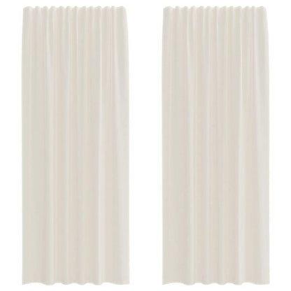 334276 - VIDA XL Perde Voile me Xhepa për Shkopinj, 4 copë, ngjyrë kremi