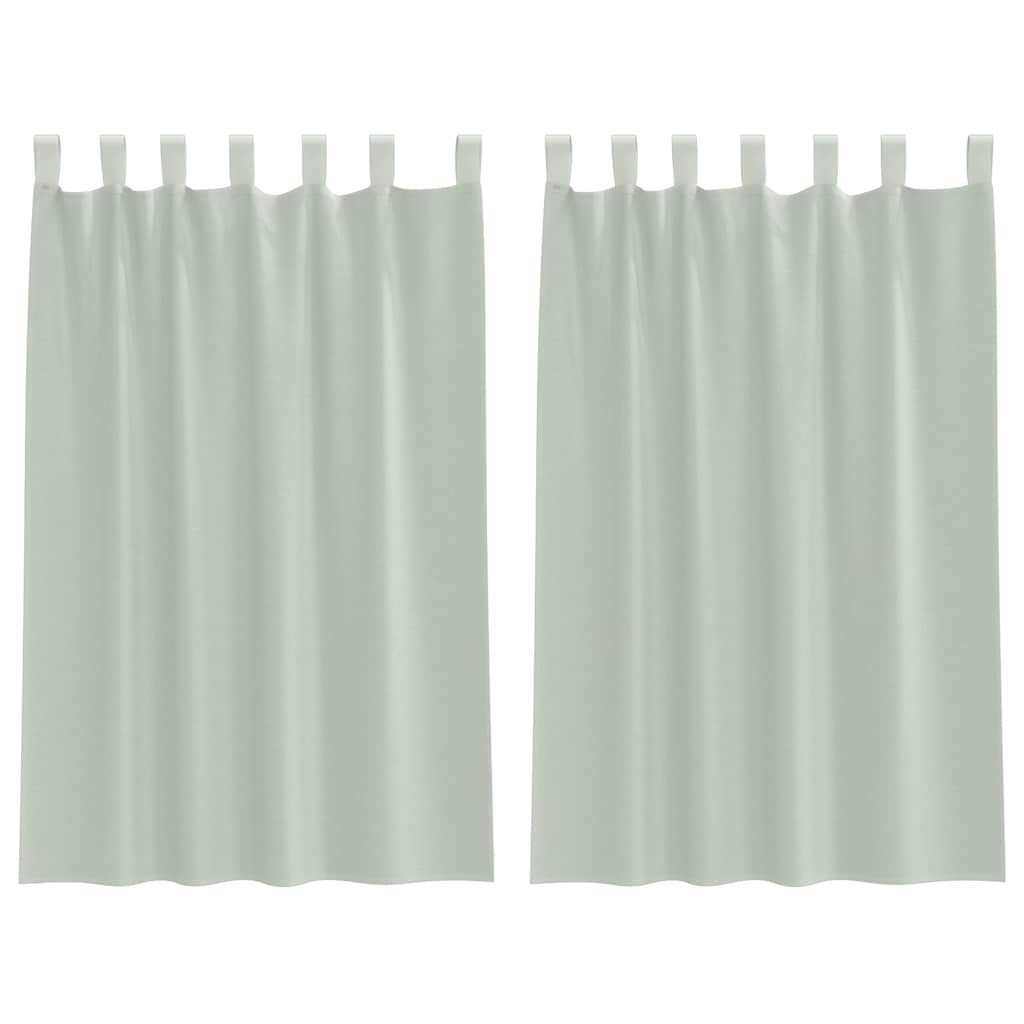 270022 - vidaXL Perde voile me kapëse (loops), 2 copë, gri e hapur, 140 × 175 cm