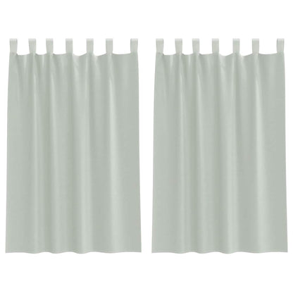 270022 - vidaXL Perde voile me kapëse (loops), 2 copë, gri e hapur, 140 × 175 cm