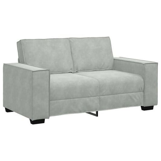 334280 - VIDAXL Divan 2-Vendësh Gri i Çelët 160x78x84 cm Kadife