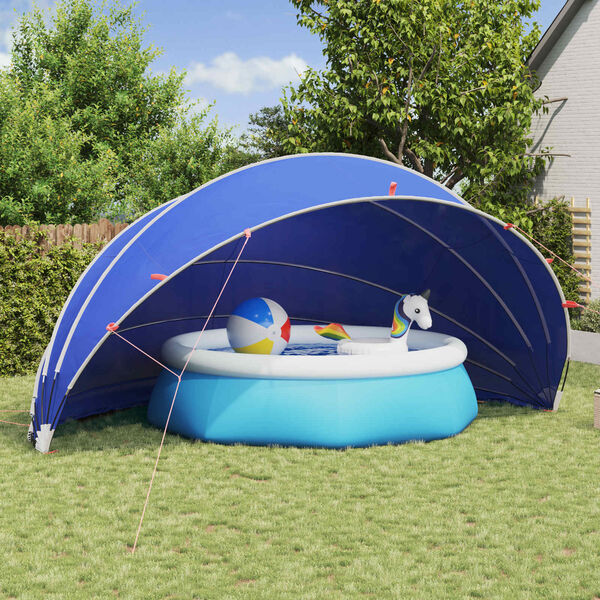 333354 - VIDA XL Kupolë Pishine 592 x 590 x 275 cm Poliester 185T me Veshje PU