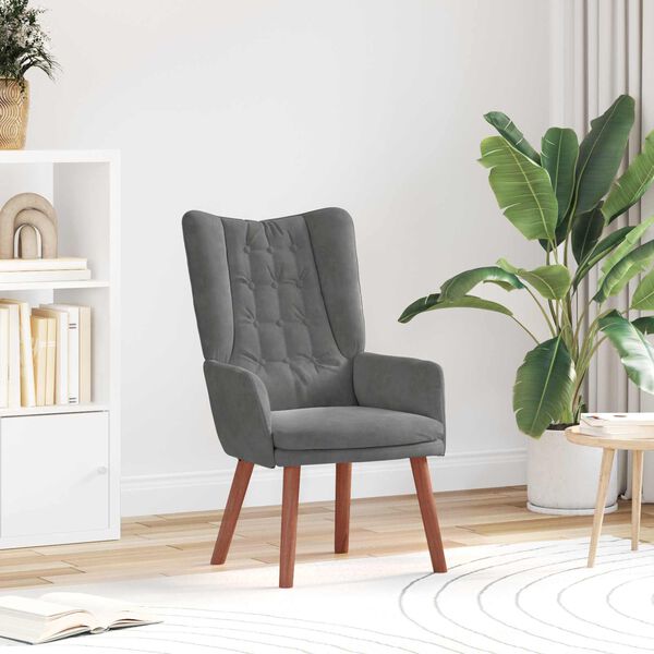 333359 - VIDA XL Kolltuk Gri i Errët 63 x 67 x 94 cm Kadife