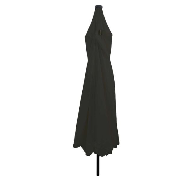 291378 - VIDAXL Çadër Kopshti 395 x 395 x 245 cm Poliester i Rrumbullakët i Zi