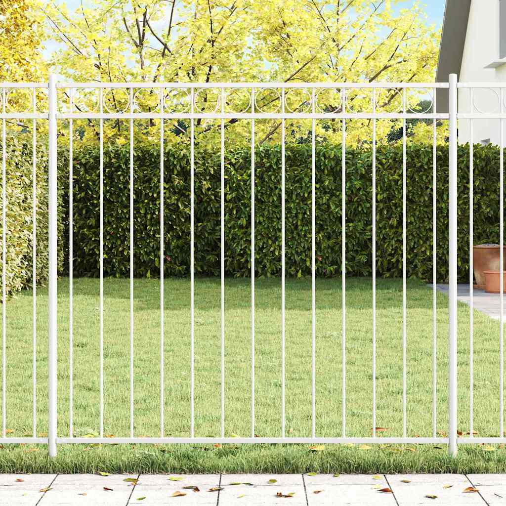 280402 - vidaXL Element Gardhi ASSEN i Bardhë 170 x 150 cm Çelik