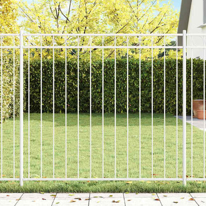 280402 - vidaXL Element Gardhi ASSEN i Bardhë 170 x 150 cm Çelik