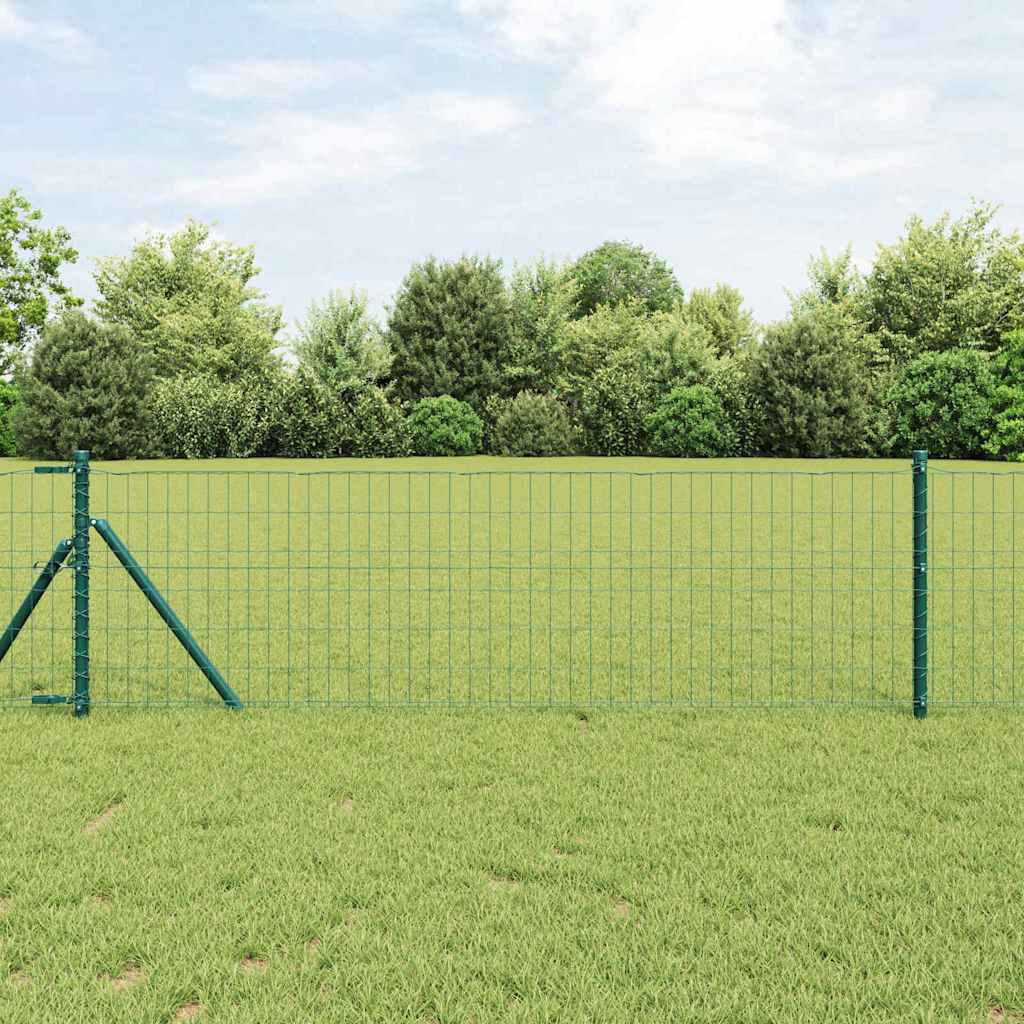 280406 - VIDA XL Gardh Euro, Jeshile, 0.6 x 50 m, Hekur i veshur me PVC