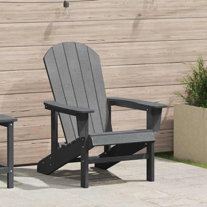 333374 - VIDA XL Karrige Adirondack, Gri e Çelët, HDPE