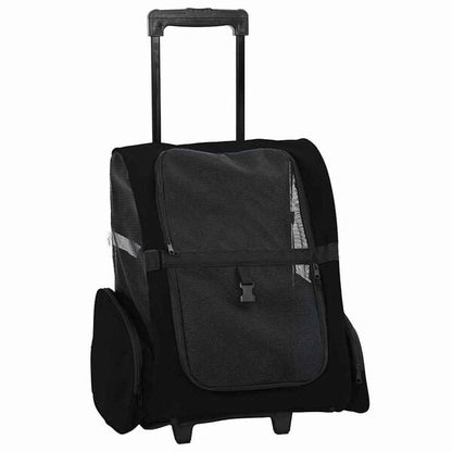 244730 - VIDAXL Karrocë për Kafshë Shtëpiake 3-në-1 me Dizajn të Zi 48x32x(57-106) cm Pëlhurë Oxford