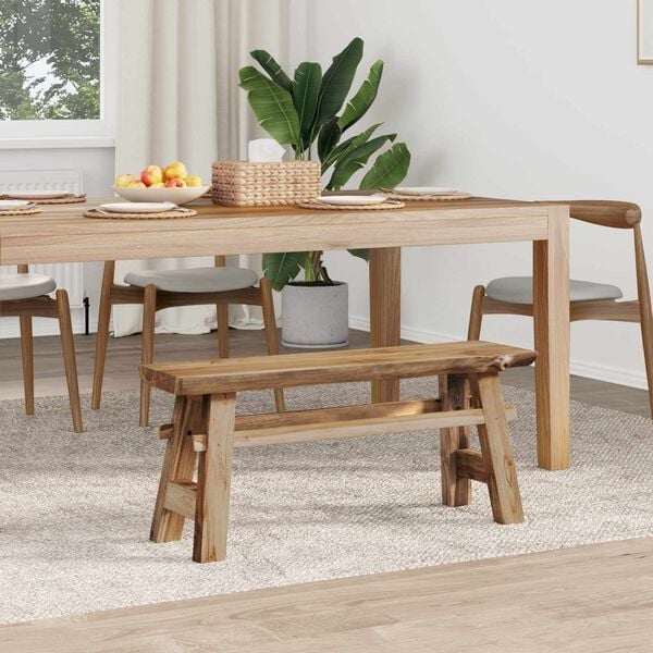 291390 - VIDA XL Stol Natyral 100 x 29 x 43.5 cm Dru Tiku i Fortë