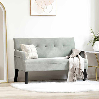 280445 - vidaXL Banc Chesterfield Gris clair 112 x 65,5 x 75 cm Velours