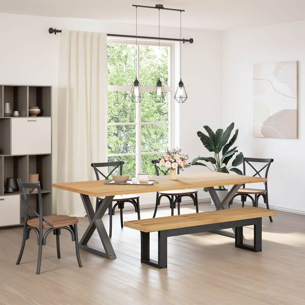 333411 - VIDAXL Stol Ngrenie NOAIN 160 x 41 x 45 cm Dru Pishe i Fortë Natyral