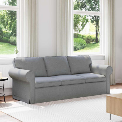 280460 - vidaXL Divan Gri i Çelët 215 x 82 x 80 cm, Pëlhurë, Divan Modern, Dizajn Ergonomik