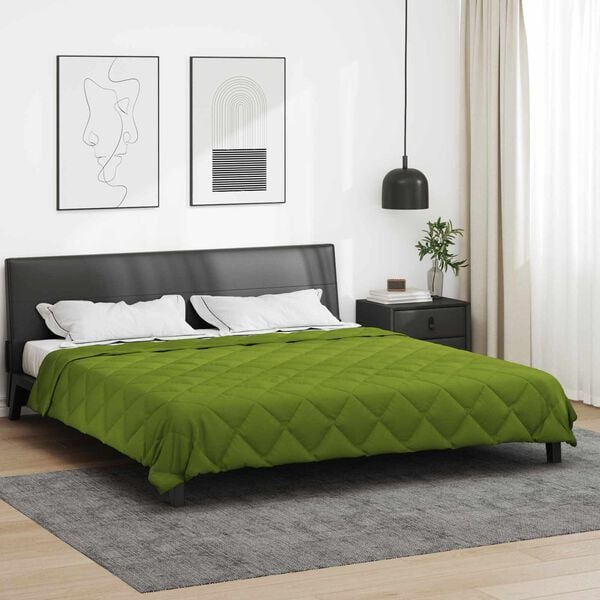 291442 - VIDAXL Jorgan veror 220 x 260 cm 200 gsm Jeshile