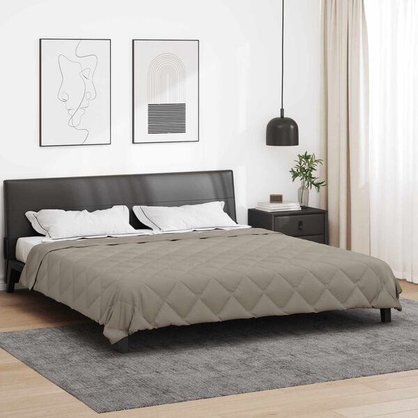 334367 - VIDAXL Jorgan Veror 220 x 240 cm Veror 200 gsm Gri e Çelët