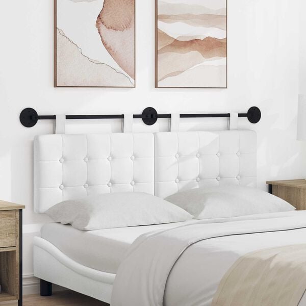 334376 - VIDAXL Kokë shtrati e varur, prej pëlhure të bardhë