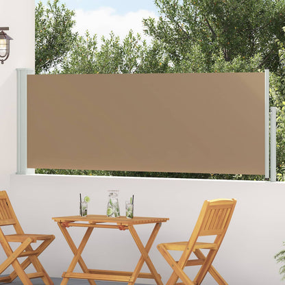280470 - vidaXL Tendë anësore e tërheqshme, ngjyrë taupe, 300 x 100 cm, poliestër