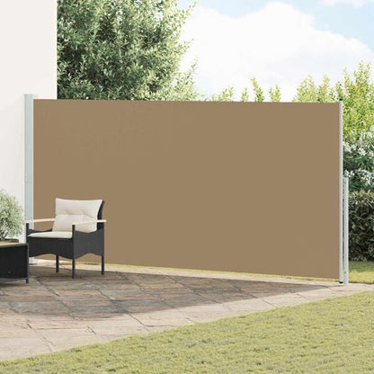 291457 - VIDAXL Tendë anësore e tërheqshme, 180 x 500 cm, 100% poliester, hekur çelik