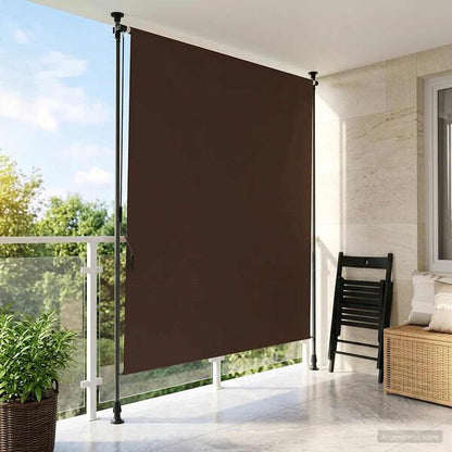333457 - VIDAXL Perde me Rrotull për Jashtë, Ngjyrë Kafe 120 x 270 cm
