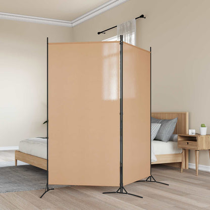 280479 - vidaXL Ndarëse Dhome me 2 Panele, Ngjyrë Bezhë 175 x 180 cm, Material
