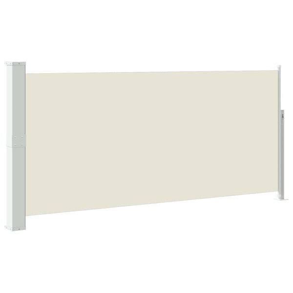 333118 - VIDA XL Tendë anësore e tërheqshme 140 x 300 cm, ngjyrë krem