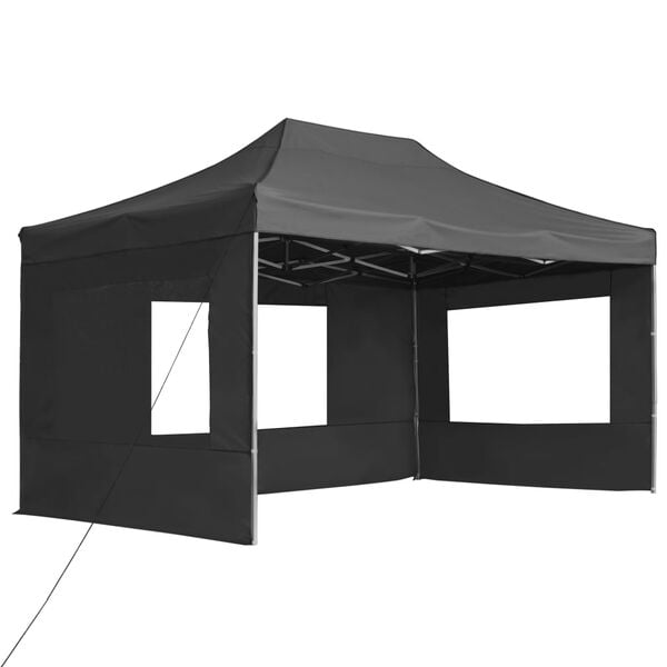 291496 - VIDA XL Tendë Profesionale për Festa e Palosshme me Mure Alumini 4,5x3 m Antracit