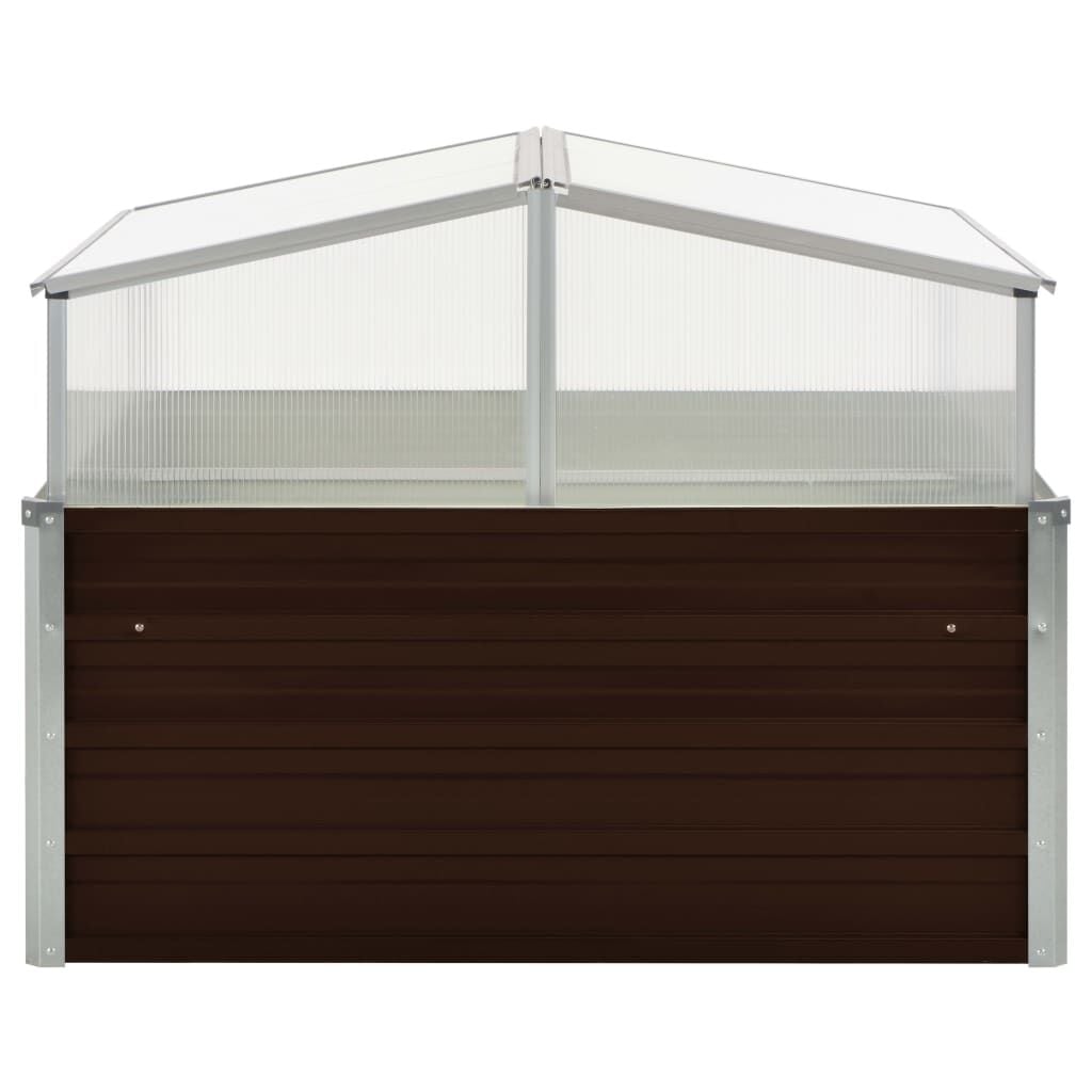 265417 - VIDAXL Serë Kafe 100x100x85 cm Çelik i Galvanizuar