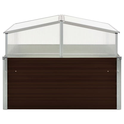 265417 - VIDAXL Serë Kafe 100x100x85 cm Çelik i Galvanizuar