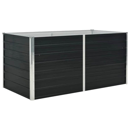 244339 - vidaXL Kuti e Ngritur për Kopsht 160x80x77 cm – Çelik i Galvanizuar, Anthracite