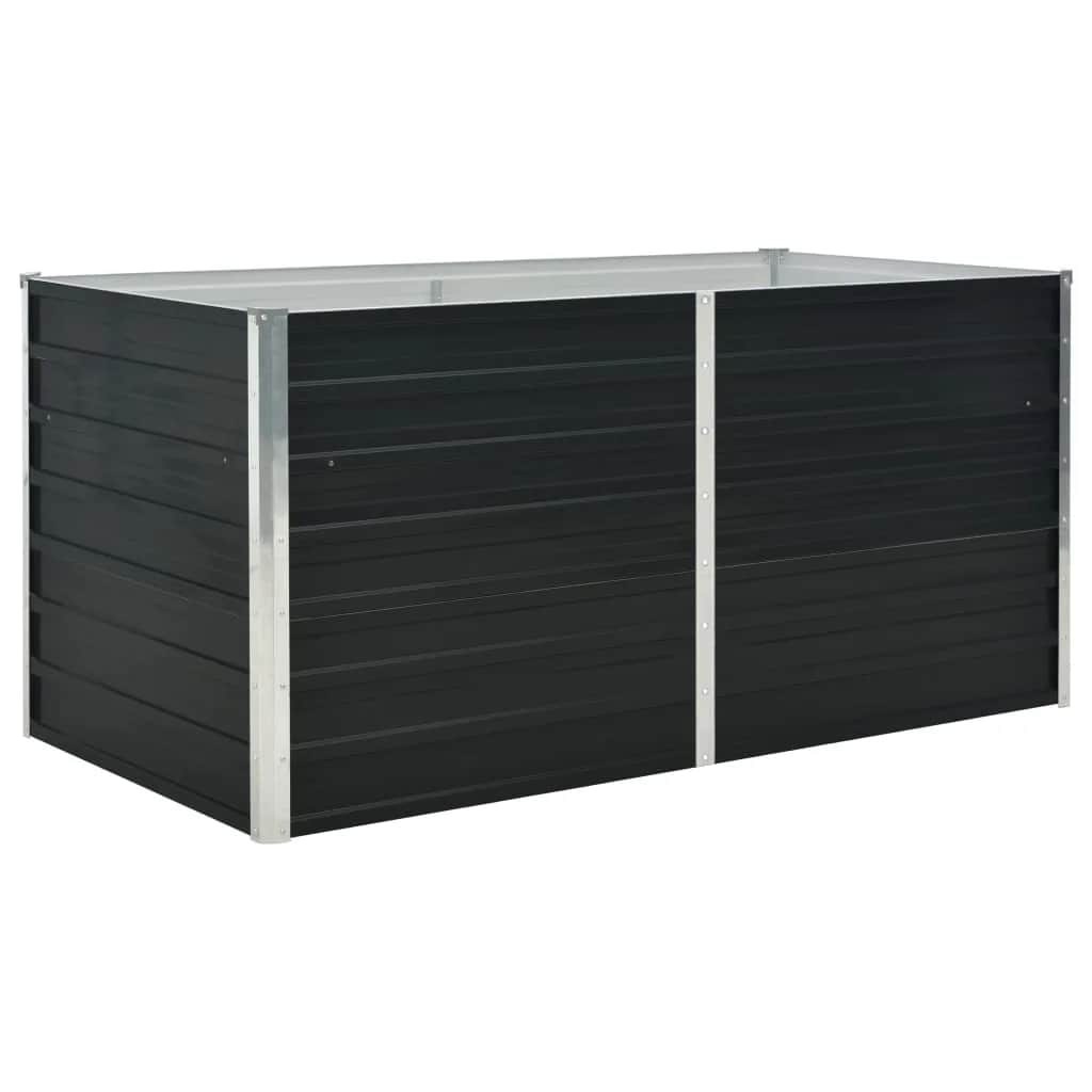 244453 - vidaXL Shtrat Kopshti i Ngritur Antracit 160x80x77 cm Çelik i Galvanizuar