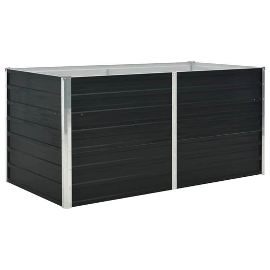 244453 - vidaXL Shtrat Kopshti i Ngritur Antracit 160x80x77 cm Çelik i Galvanizuar