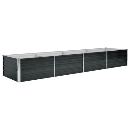 244416 - VIDAXL Shtrat kopshti i ngritur 320x80x45 cm, Ngjyrë Antraciti  e galvanizuar