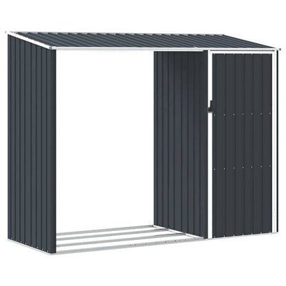 244784 - VIDAXL Kasolle për Kopshte me Dru Ngjyrë Antraciti 245x98x159 cm Çelik i Galvanizuar
