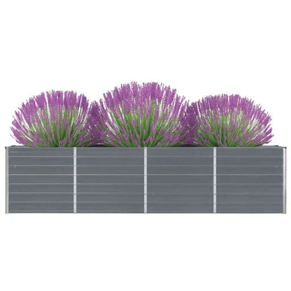 265519 - vidaXL Vazo e Ngritur për Kopsht 320×40×77 cm – Gri, Çelik i Galvanizuar