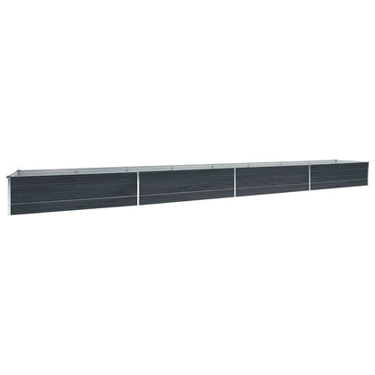 244424 - vidaXL Kuti e Ngritur për Kopsht 600x80x45 cm – Çelik i Galvanizuar, Anthracite