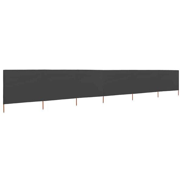333204 - VIDAXL Xham i erës me 6 panele, ngjyrë pëlhure 800x160 cm, ngjyrë antraciti
