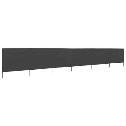 333204 - VIDAXL Xham i erës me 6 panele, ngjyrë pëlhure 800x160 cm, ngjyrë antraciti