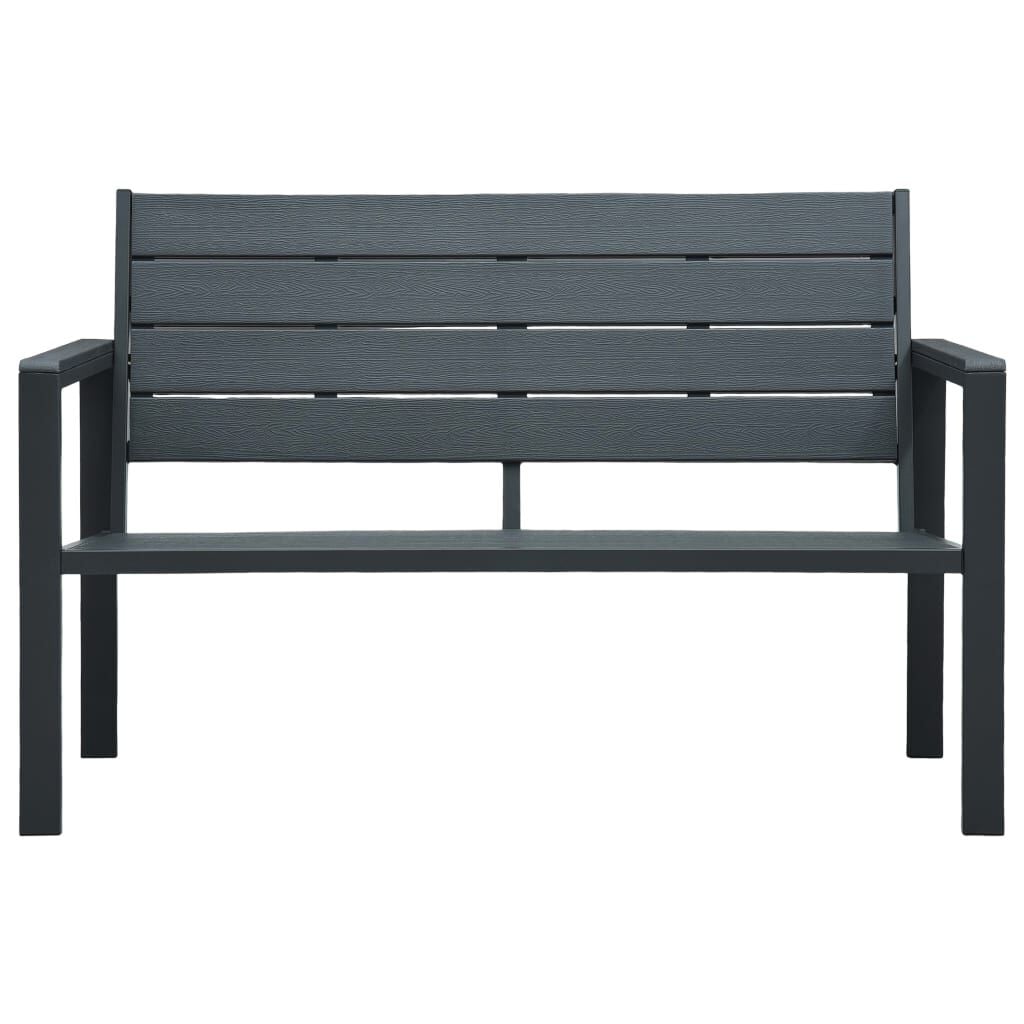 265433 - VIDAXL Stol Kopshti 120 cm HDPE me Pamje Gri Druri