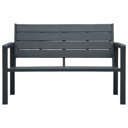 265433 - VIDAXL Stol Kopshti 120 cm HDPE me Pamje Gri Druri