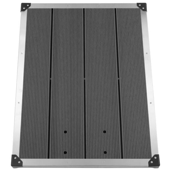 291505 - VIDAXL Tabaka dushi për jashtë prej WPC çelik inox 80x62 cm Gri