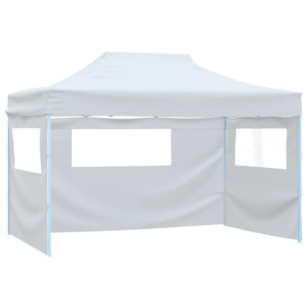 244795 - VIDAXL Tendë Festash Profesionale e Palosshme me 3 Mure Anësore 280x410x315 cm Ngjyrë Çeliku e Bardhë