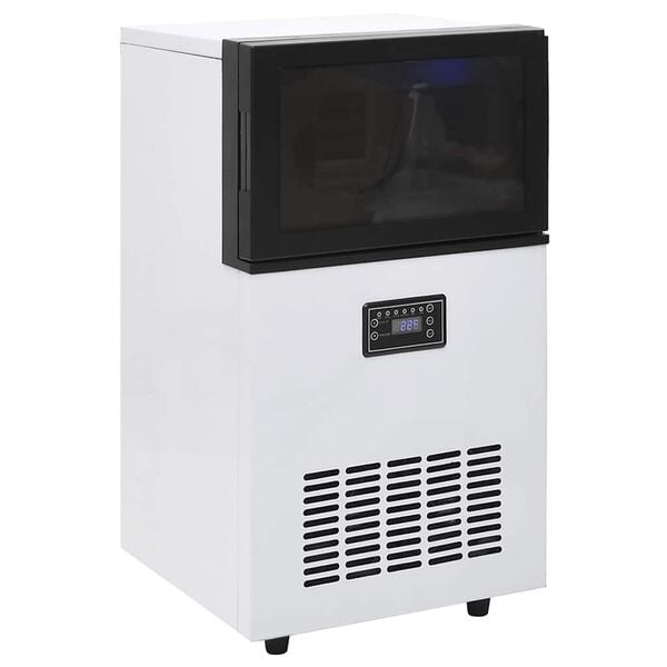 291512 - VIDA XL Makinë për përgatitjen e kubeve të akullit e zezë 45 kg / 24 orë